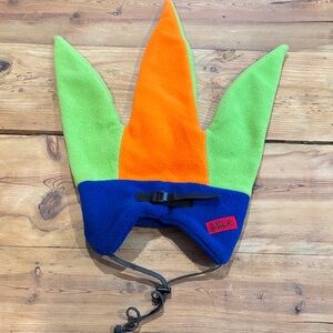 Vintage BULA O/S Jester Hat Fleece Drawcord Bungee Fun Hipster
